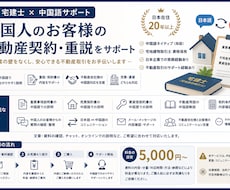 宅建士が中国人の重説・契約を中国語で支援します イメージ1