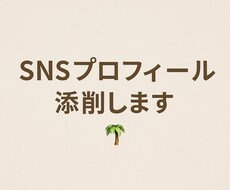 あなたのSNSプロフィール、整えます イメージ1