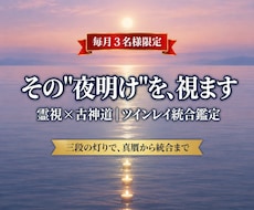 霊視×古神道｜ツインレイ統合の"夜明け"を視ます 【毎月3名様限定】真贋／統合への道─三段の灯りで照らします