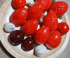 まるで本物！？リアルなフルーツグッズ作ります オーダー樹脂粘土フルーツ！いちご/さくらんぼ/りんごなど
