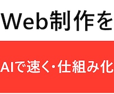 Web制作会社の仕事をAIで効率化します イメージ1
