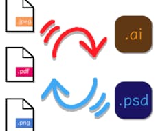 画像などのデータをAIデータに変換いたします Aiデータでお困りの方ご相談ください