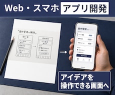 スマホ・Webアプリ、業務システムの開発を承ります 構想の整理から公開・改善まで一貫して直接サポートします
