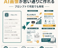 AI画像を思い通りに作るプロンプト作成します 何度でも再現可能！あなたのAIで高品質画像が作れます