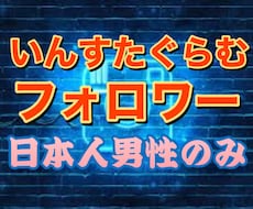 インスタの日本人男性フォロワーを増やします 心機一転！最安値チャレンジ★Instagram+120人