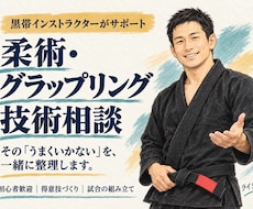 柔術インストラクターが柔術技術向上相談します ブラジリアン柔術(黒帯)、白帯～青帯に柔術向上相談します。