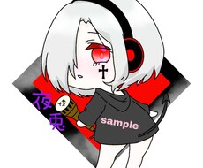 イラスト・アイコン描きます ♪髪型・目・口選択できます(*´▽｀*)♪
