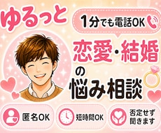 1分電話|恋愛・結婚の悩み|優しくお聞きします イメージ1