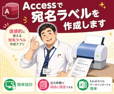 Accessで宛名ラベルを作成します イメージ1