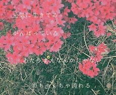 写真にオリジナルの言葉や詩をお付けします イメージ1