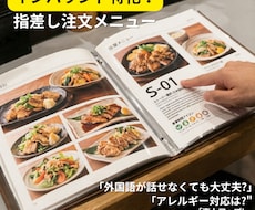 インバウンド特化!指差し注文メニューを作ります