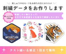 ブラザー対応・オリジナル刺繍データ作ります 刺しゅうPROをお持ちの方にオススメ！編集できる刺繍データ