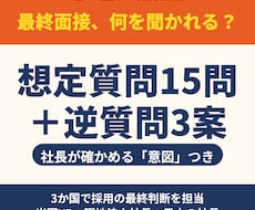 面接対策｜想定質問15問を最終面接用に作ります イメージ1