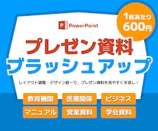 営業/医療関係◎ 資料をブラッシュアップします 1枚600円※ 全業界対応！デザイン統一で見やすさUP