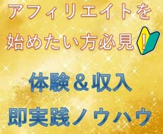 アフィリエイト体験感覚で副収入を得る方法を教えます イメージ1
