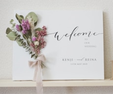 大人可愛いドライフラワー ウエルカムボード作ります きっと結婚式後もずっと飾りたくなるウエルカムボード_DN03
