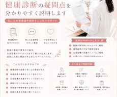 健診結果の疑問点を分かりやすく説明します イメージ1