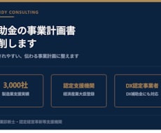 補助金の事業計画書を添削しますます 採択されやすい伝わる事業計画に整えます