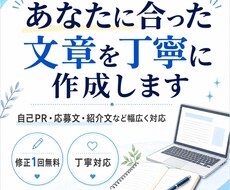あなたに合った文章を丁寧に作成しますます イメージ1