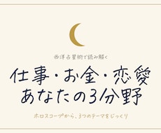 西洋占星術で仕事お金恋愛の3分野を読み解きます イメージ1