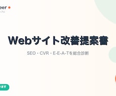WebサイトのSEO・CVR改善提案書を作成します サイトの「もったいないポイント」を提案書で可視化