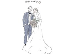 ウェルカムボードや記念日に線画イラスト描きます イメージ1
