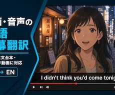 動画・音声を自然な英語字幕に翻訳します イメージ1