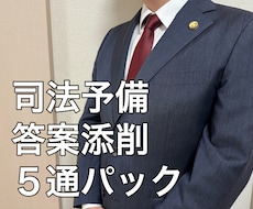 弁護士が司法試験・予備試験の答案５通添削します 司法試験論文民事系オールＡの弁護士が低価格で添削指導！