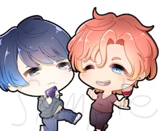 アニメ調のミニキャライラスト描きます アイコンにもサムネにも！あなただけのミニキャラ描きます！