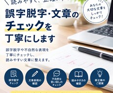 誤字脱字・文章のチェックを丁寧にします イメージ1