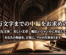 5万文字まで　中編小説・シナリオ執筆致します イメージ1