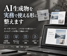 AIで作った画像・資料を実務で使える形に整えます イメージ1