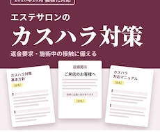 エステサロン向けカスハラ対策の書類を一式作ります イメージ1