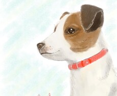 ワンちゃんをガッシュペン（不透明水彩）で描きます イメージ1