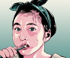 写真をベースにPOP、レトロな似顔絵を描きます イメージ1