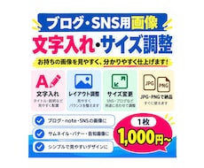 画像の文字入れ・サイズ調整をします イメージ1