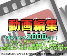 ジャンル問わずの動画編集を行います イメージ1