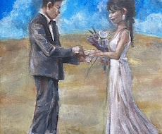 結婚式用オーダー油絵を制作します イメージ1