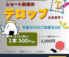 YouTubeやTikTokのテロップ入れます イメージ1