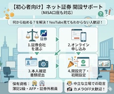 元証券マンが証券口座開設手続きをサポートします イメージ1