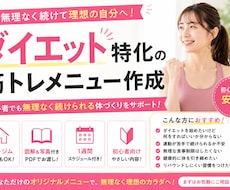初心者向け｜ダイエット筋トレ作成いたします 無理なく続ける体づくり習慣をサポートいたします！