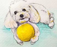 可愛いペット水彩画の似顔絵描きます イメージ1