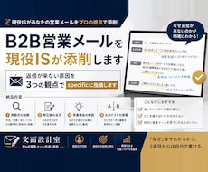 B2B営業メールを現役ISが添削します イメージ1