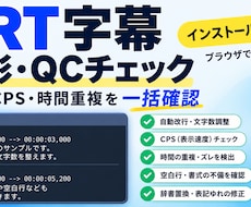 SRT字幕の整形・QCツールを納品しますます イメージ1