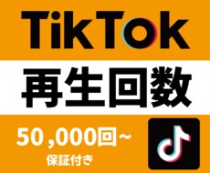 TikTokの動画に50,000回再生増加します 保証制度ありで安心！ティックトック再生回数ならお任せください