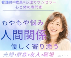 夫婦・家族・友人・職場の人間関係もやもや整理します イメージ1