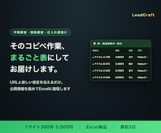 指定サイトの公開情報をExcelに一覧化します イメージ1