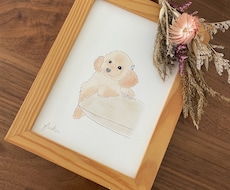 ペットの写真をそのままイラスト化します 可愛いくて大好きなペットをイラストにしてみませんかꪔ̤̮‪
