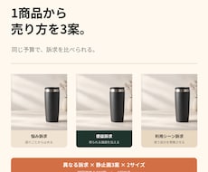 EC商品の広告画像を訴求違いの3案で制作します イメージ1