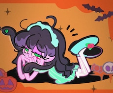 カートゥーン風！レトロポップなイラストお描きします レトロとポップの間に少しスパイス効かせた世界観をイラストに